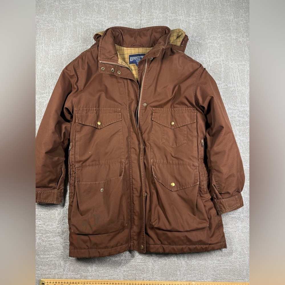 Vintage Lands End Thermolite Wool Lined Field Chore Jacket Women MP